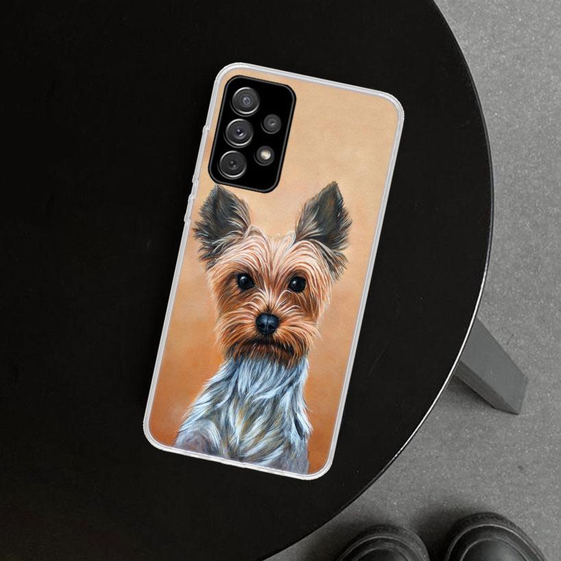 York Shire Terrier Dog Phone Case for Samsung Galaxy A17 A16 A26 A36 A56 A57 A37 A15 A25 A35 A55 A14 A24 A34 A54 A13 A23 A33 A53