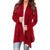 Women's Long Crochet Cardigan Sweater Long Sleeve Open Front Knitted