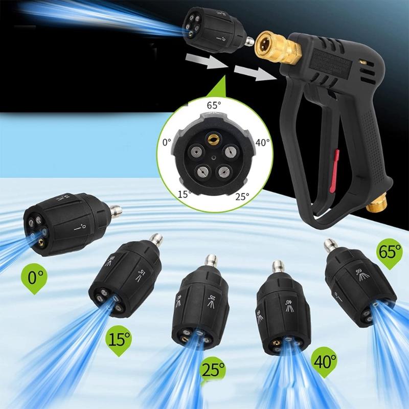 Versatile Rotating Nozzle Head with 1/4 Quick Connect Easy To Use Nozzle Head Set for Homeowners & Gardening Enthusiasts