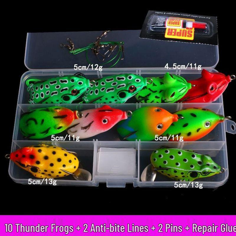 Schwimmende Froschköder Set: Weiche, Starke, Künstliche Froschköder mit Haken für Schwarzfisch