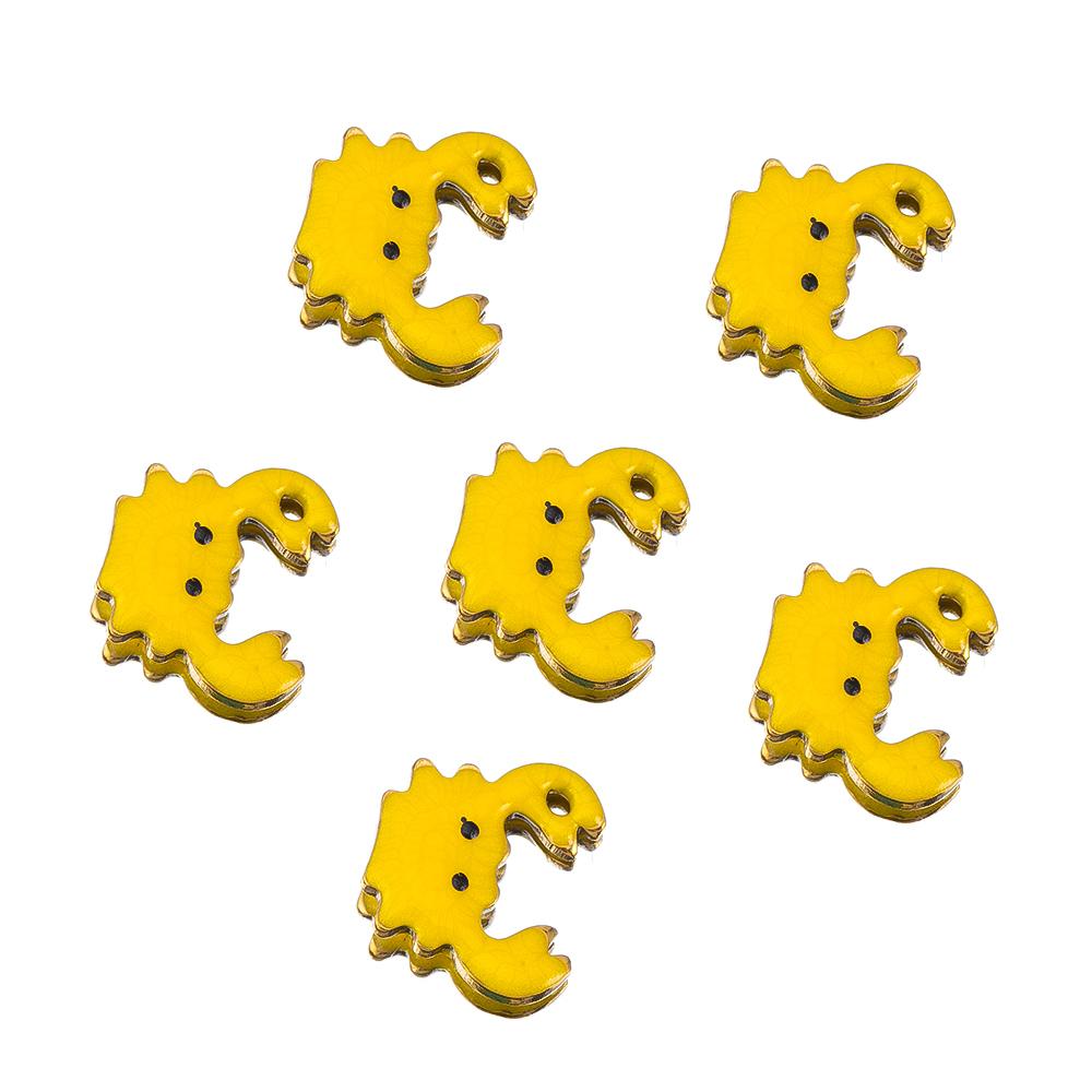 10pcs Stainless Steel Enamel Octopus Seahorse Dolphin Crab Clown fish Charm Bracelet Earring Pendant Base for DIY Jewelry Making