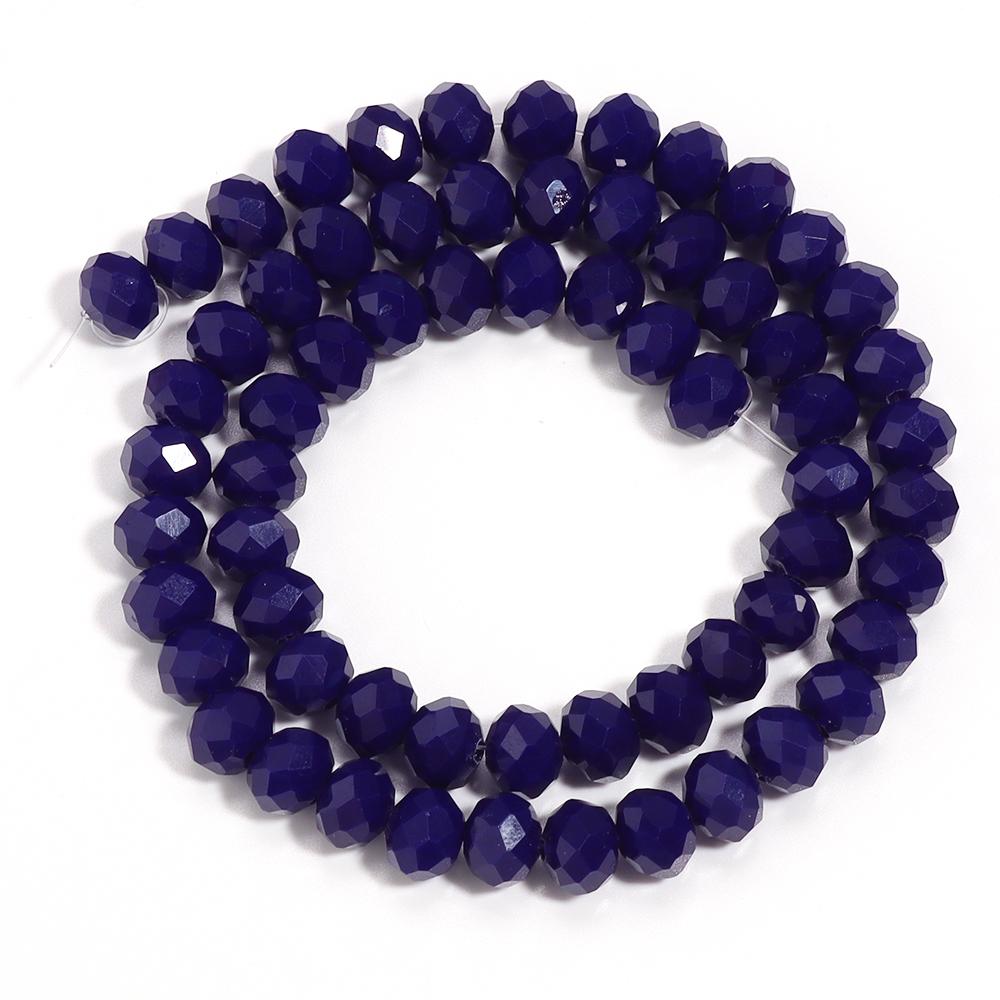 3 4 6 8 10mm Faceted Crystal Beads Deep Blue Porcelain Glass Loose Spacer Bead For Jewelry Making DIY Bracelet Necklace Supplies