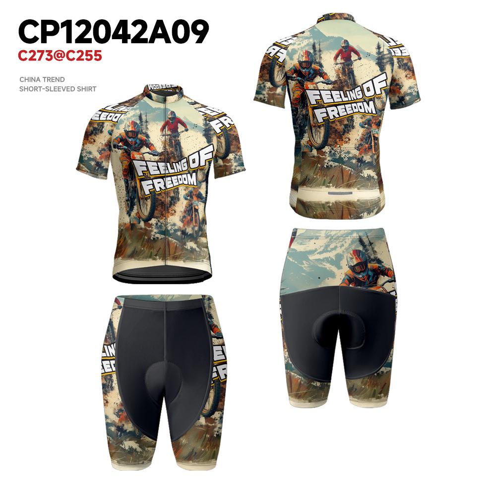 

Мужской быстросохнущий комплект джерси и шорт для велоспорта - Лето 2025 Нишевый дизайн 2XL