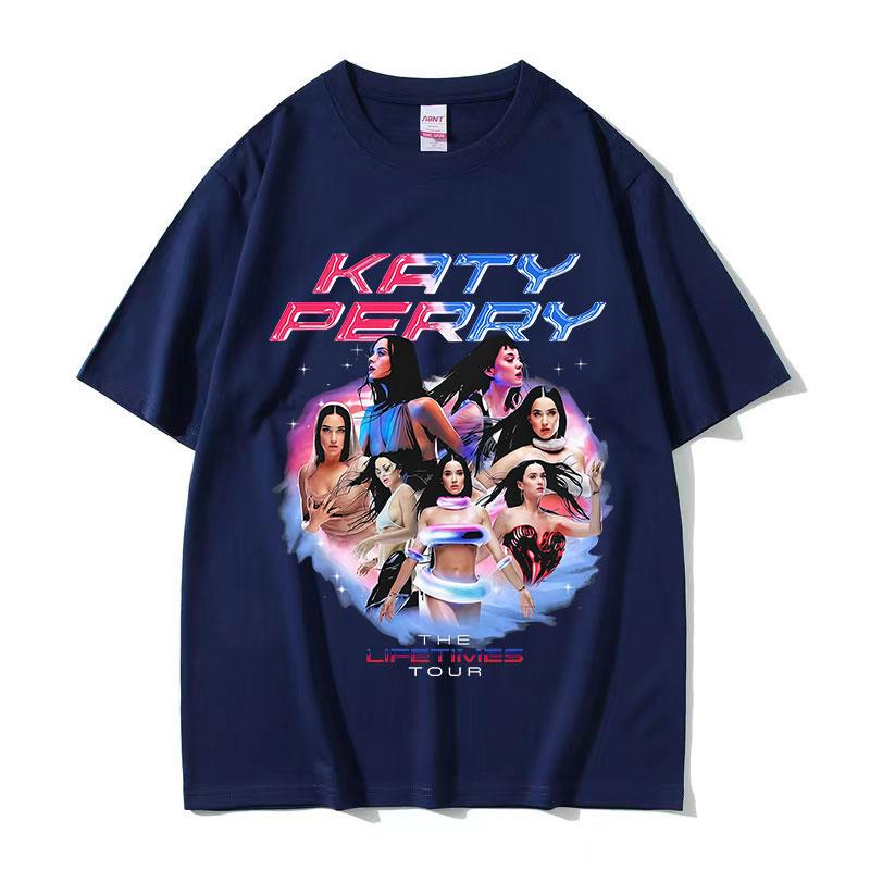 Katy Perry The Lifetimes Tour 2025 Graphic T Shirts Unisex Women Vintage Fashion High Quality Tshirt Aesthetic Short Sleeve Tshirt