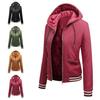 Women's Baseball Jersey Cotton Coat Loose Stand Collar Zipper Flight Jacket Thickened European American Style Autumn Winter Fashion