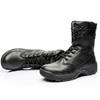 JUNLUOKE D80204 Tactical Waterproof Anti-Stab Leather Combat Boots
