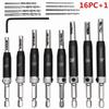Black & White Hex Shank Woodworking Hinge Positioning Drill Bit Set