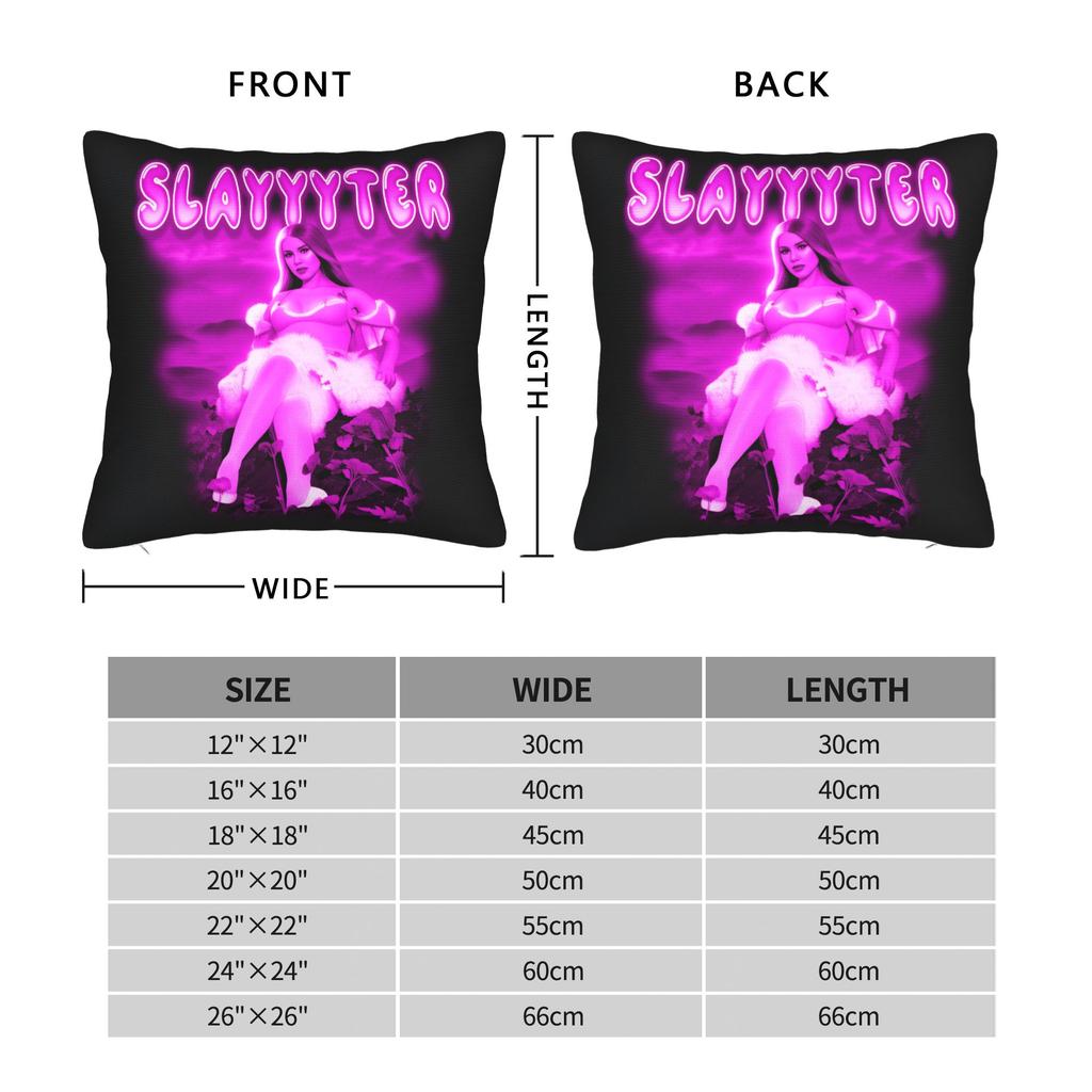 New Singer Slayyyter Merch Pillow Cover  Funny Pillow Case For Sofa Home Decor Comfy Pillowcases Gift