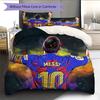 Football Player Background  Pattern Bedding Quilt Set  Home Decoration  Gift (1 * duvet cover + 2 * pillowcase  without core)