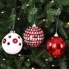 Flocked Christmas Tree Ornament Set: Decorative Ball Pendants for Holiday Atmosphere