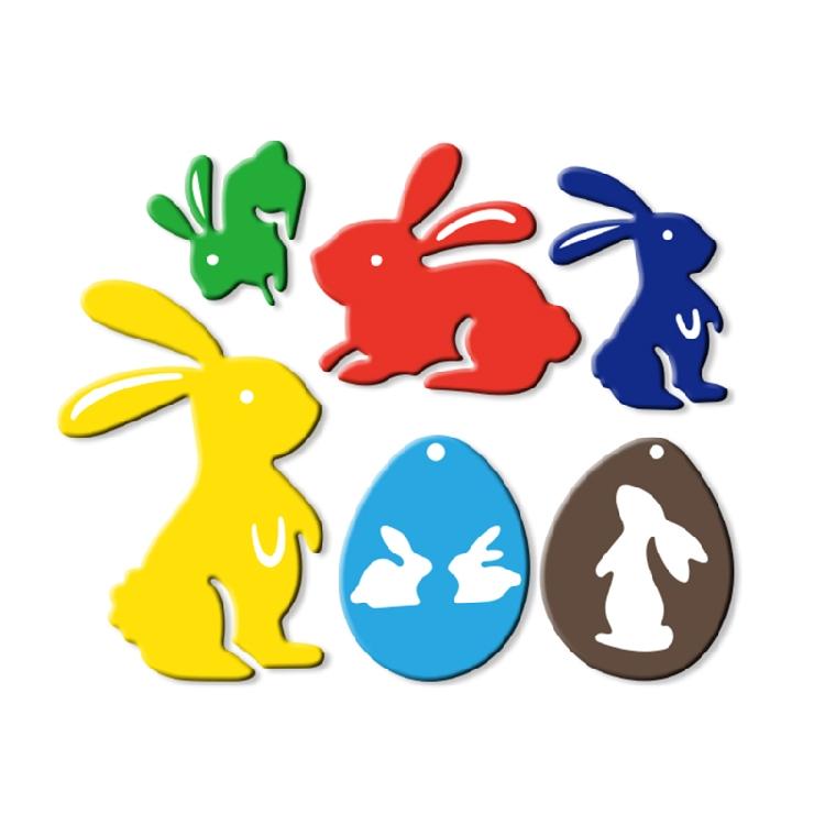 Easter Eggs Rabbit Cutting Dies Stencils Carbon Steel Die Cut Template for Card Making Album Scrapbooking Embellishment