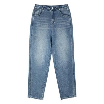 BETU Women's High-Waist Balloon Cropped Jeans