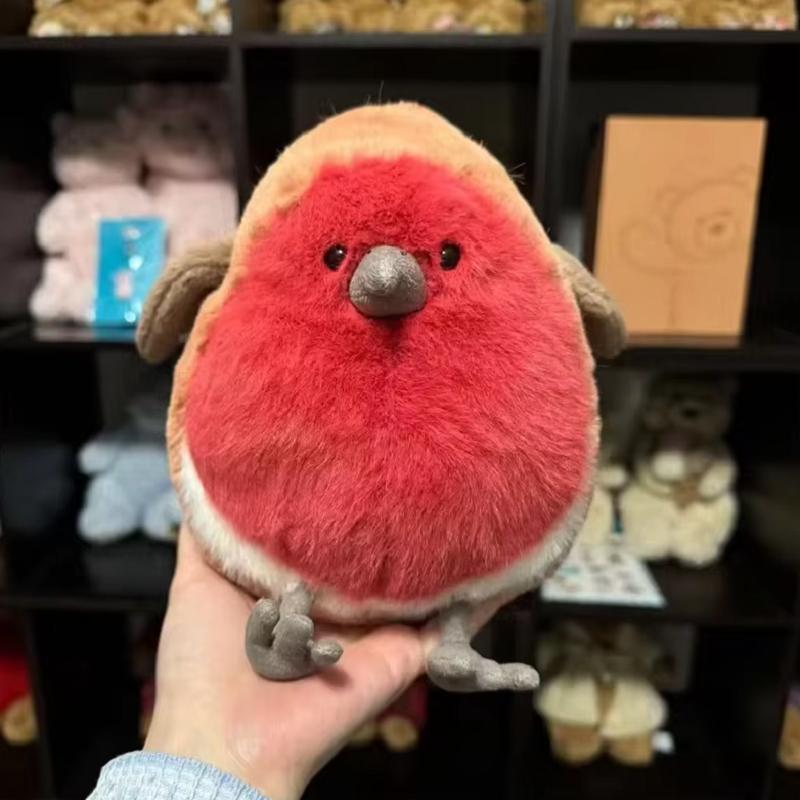 23cm Parrot Fat Pigeon Fat Robin Bird Plush Children Toy Fun Soothing Doll Pet Companion Birthday Gift Plush Toy