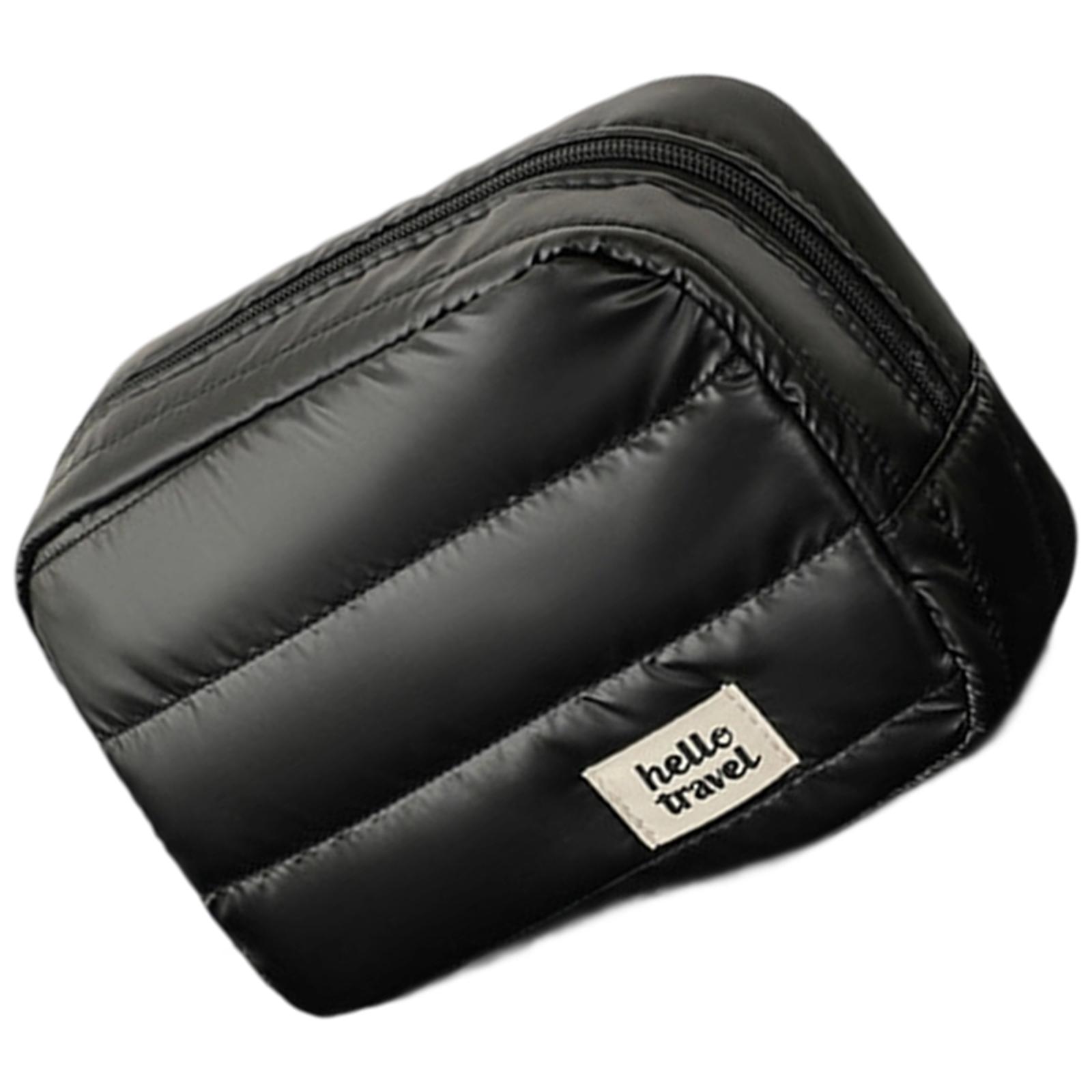 

Большая вместительная портативная сумка для хранения косметики для женщин, дорожный органайзер для туалетных принадлежностей, прочный водонепроницаемый полиэстеровый косметический кейс 3