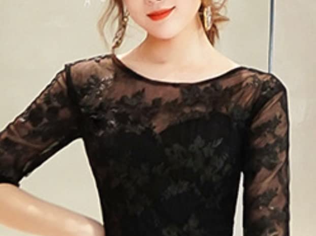EightSTAR Dress Wedding Suitable for Parties and Size Black Women's Dress, Flared, A-Line, Sleeveless, Midi-Length, Knee-Length, See-Through,