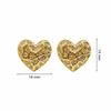 High-End Heart-Shaped Gold Stainless Steel Earrings | Creative Fashion Studs