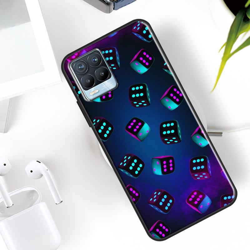Dices Poker Casino Case For Realme 15 11 12 13 14 Pro Plus C53 C55 C51 C25 C63 C61 C65 C67 C71 C75 GT6 GT7 Pro