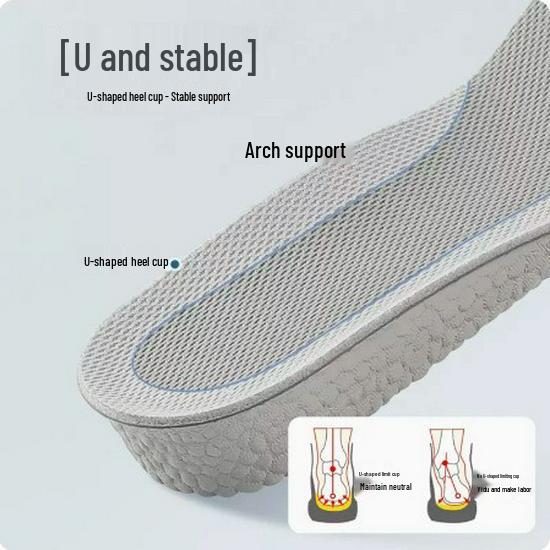Shock-Absorbing, Non-Collapsing Height Increase Insoles – Invisible, Comfortable, Breathable, and Odor-Resistant for Men & Women