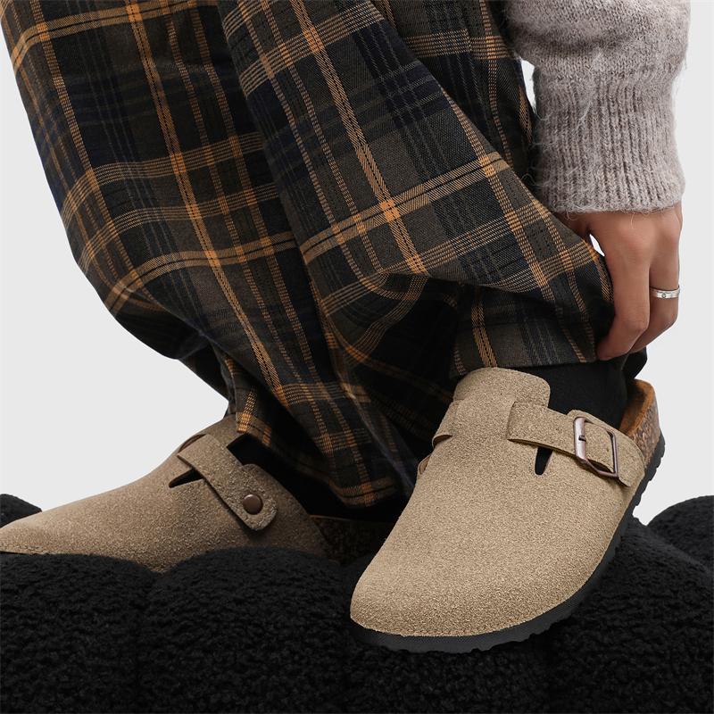 2026 Men Mules Shoe with Arch Support Unisex Classic Beach Birkenstok Mens Shoes Men's Suede Sandals Retro Cork Clogs