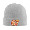 Unisex Adult 67 PUMPKIN HALLOWEEN HAUNTED BY 67 Beanie Hats  Cute Knit Hat Autumn Hippie Caps Design Warm Soft Bonnet Hats