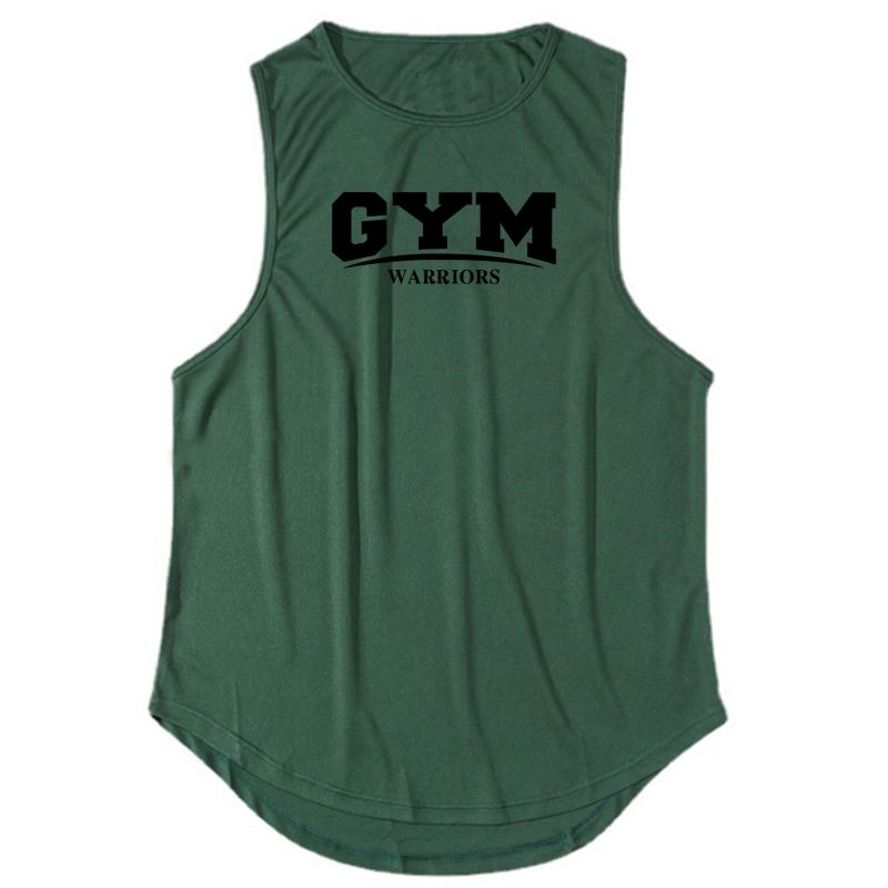 Muscleguys Men's Running Vests Summer Gym Warriors Tank Tops Fitness Clothing Quick-drying Loose Bodybuilding Basketball Sleeveless Shirts