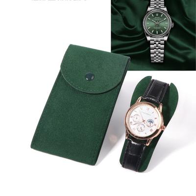 Portable Watch Bag Gift Shock-proof Press Velvet Snap Design Jewelry Box Watch Packing Pouch Storage Bag Single Watch Display