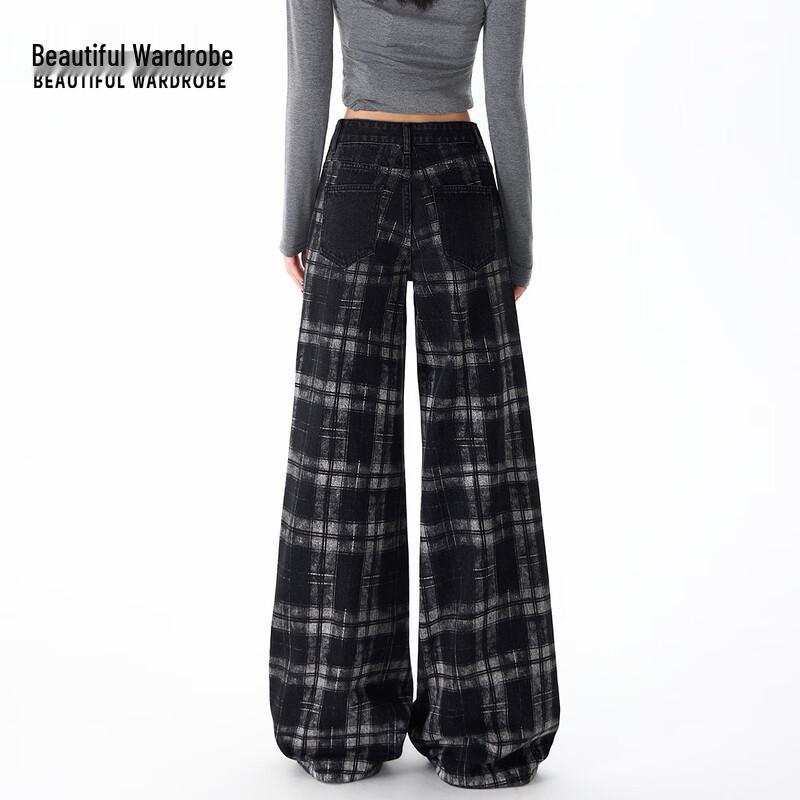 BEAUTIFUL WARDROBE Women's High-Waist Wide-Leg Denim Pants