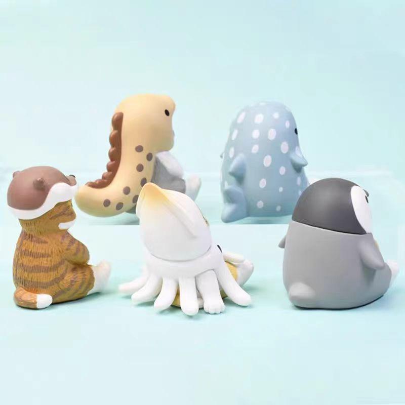 Cat Blind Box Cute Doll Shark Cat Figure Toys Cos Marine Organism Dolls Blind Bag Decoration Fans Children Christmas Gift Random