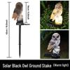 Cross-Border Solar Owl Resin Light for Garden Lawn Decor