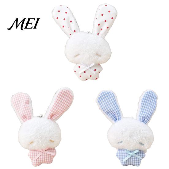 Fluffy Animal Pendant Ribbon Bow Rabbit Plush for Backpacks, Stuffed Plaid Ear Keychain Bunny Bag Charm, Soft Decoration Lightweight