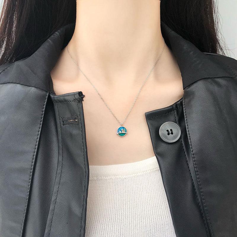 Halskette, Anhänger Katze, Koreanische Version, Studentin, Schlichte Schlüsselbeinkette, Geburtstagsgeschenk für Freundin und beste Freundin