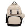 Schoolbag1011 new backpack with small bag fashionable thickened casual contrasting splicing large-capacity student campus bag