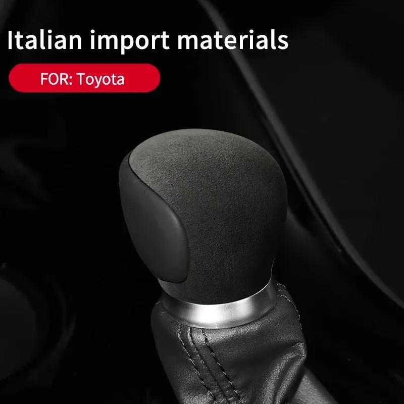 Premium Suede Automatic Car Shifter Boot Gear Shift Knob Head Lever Cover Accessories For Toyota CHR IZOA Interior Decoration