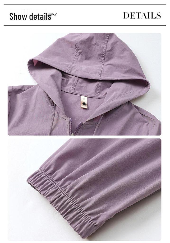 2026 Spring Hooded Jacket: Stylish Sun Protection for Moms, Breathable, Age-Defying Top for Middle-Aged and Elderly Women