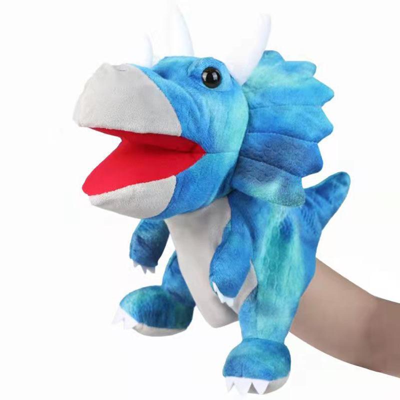 Open-mouthed Dinosaur Hand Puppet Plush Toy Tyrannosaurus Rex Stegosaurus Ventriloquist Hand Puppet Kindergarten Stage Performance Props