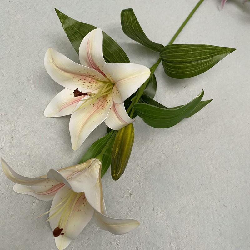 Cloth Realistic 3d Artificial Lilies Fake Flowers For Wedding Decor Home Props
