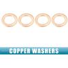Banjo Bolt Brake Fitting Adapter Kit M10x1.0 Brake Line Thread Single Banjo Bolt with 4 Copper Washers