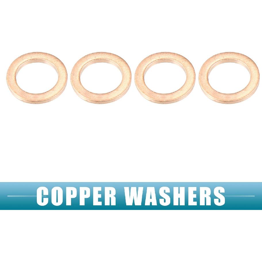 Banjo Bolt Brake Fitting Adapter Kit M10x1.0 Brake Line Thread Single Banjo Bolt with 4 Copper Washers