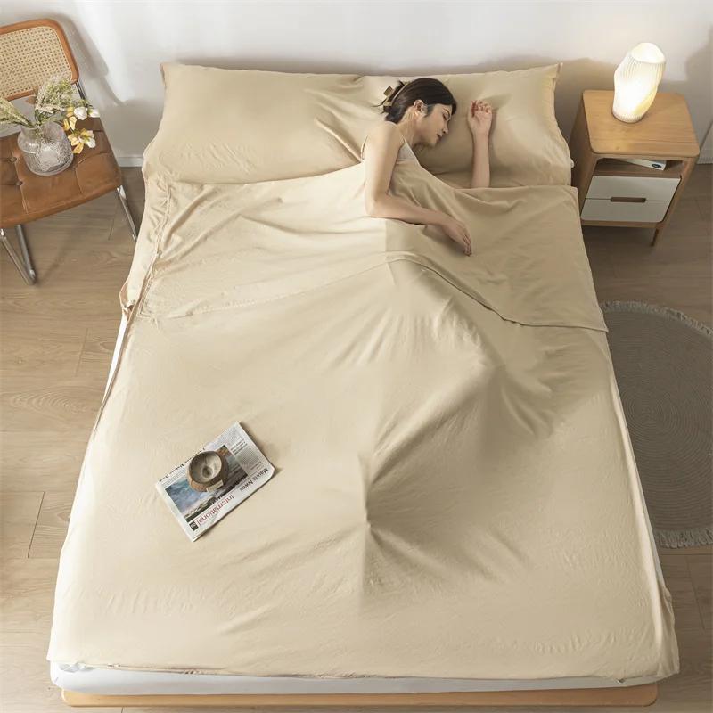 Lightweight Washed Cotton Sleeping Bag Class A Soft Portable Travel Adult Sleeping Bag Travel Hotel Dirty-proof Bed Sheet