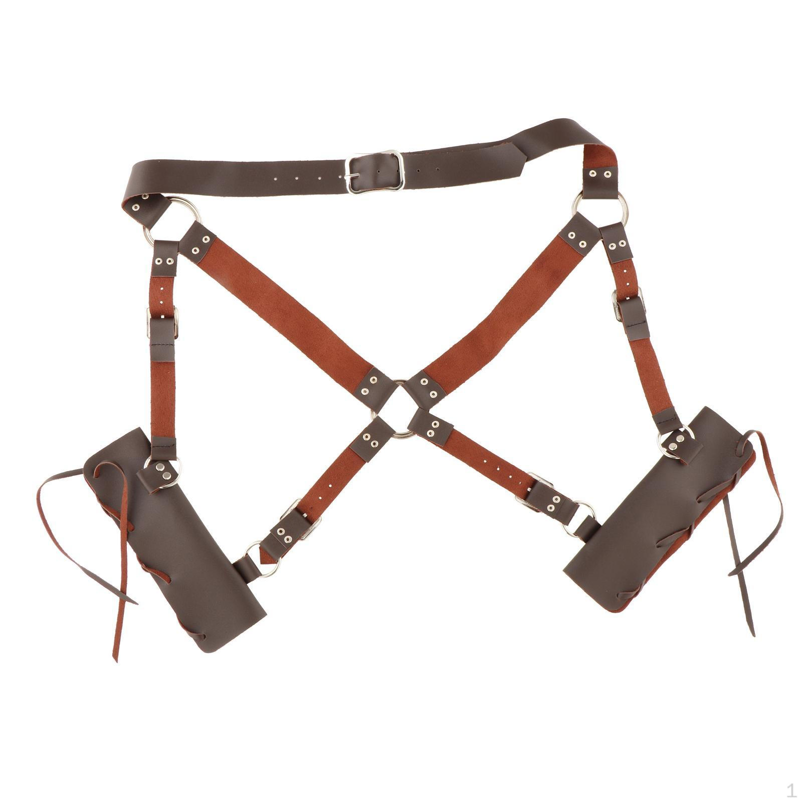

Medieval PU Leather Waist Sheath, for Historical Reenactment Stage Performance Props Vintage Style коричневий