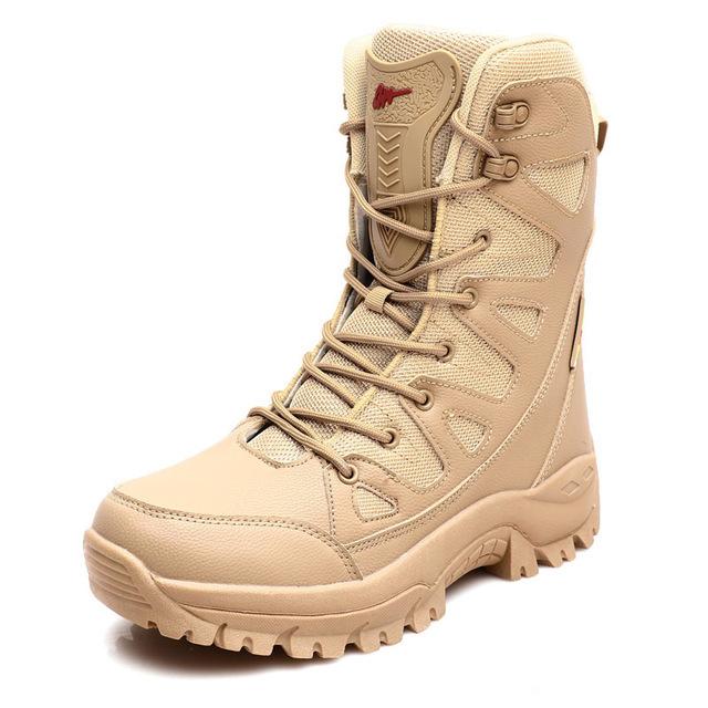 Comfort Beige Outdoor Hiking Boots Couple Men Trekking Shoes Women Big Size Military Tactical Boots For Men Hiking Sheos Snow Bo