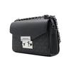 Michael Kors MK Rose Vintage Floral Print Tassel Chain Flap Commuter Leather Shoulder Crossbody Bag Medium Women Bags Black 35T0SXOC1B-001