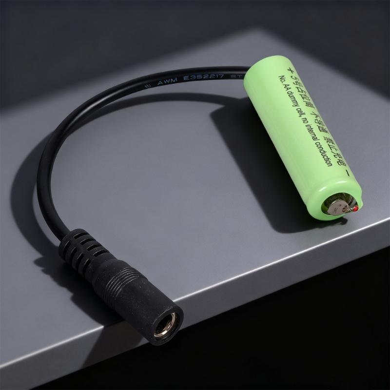 0V NonConductive 2a Battery Eliminators LR6 2a Dummy Battery Setups Shell With 5.5x2.5mm Input For Toy And Small Fan