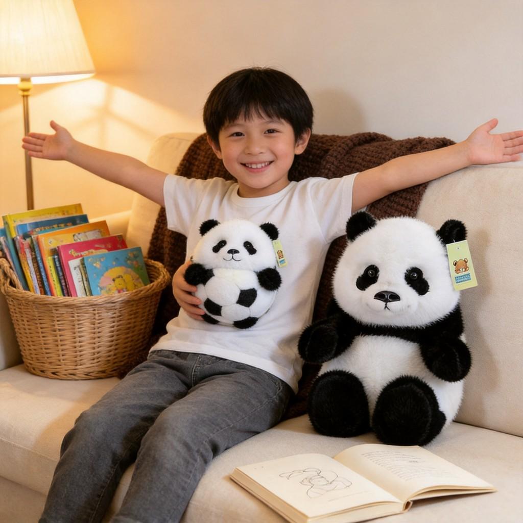 Panda Kuscheltier Wende-Weiches Stofftier Kindergeschenk Für Kinder