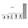 5 Pieces Delivery Worker Figures Realistic Pose Mini Resin
