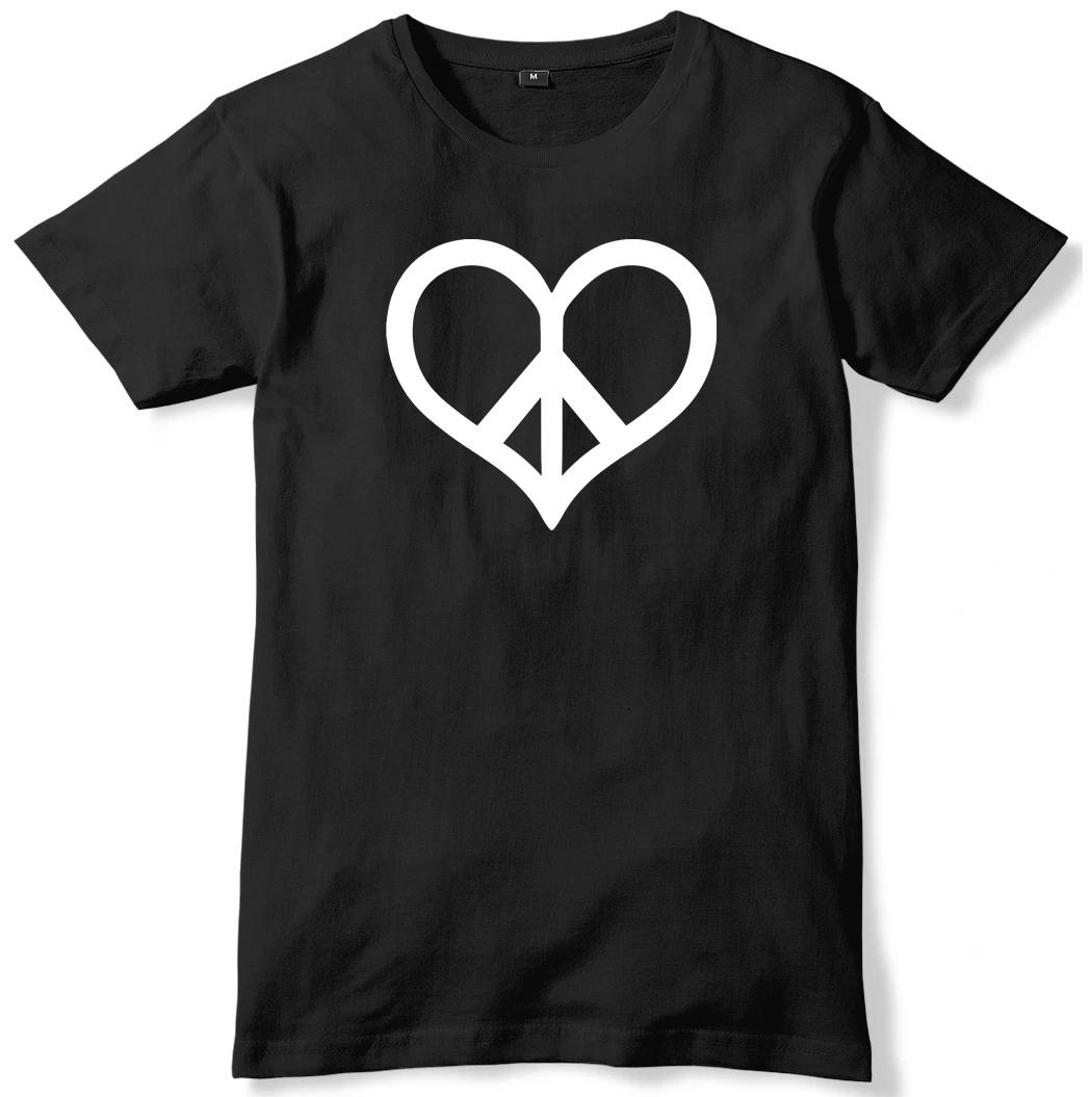 Peace & Love Mens Funny Unisex T-Shirt S
