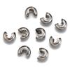 100pcs/20pcs Gold Color Stainless Steel Open Crimp End Beads Covers Stopper Spacer Beads for DIY Jewelry Making Wholesale