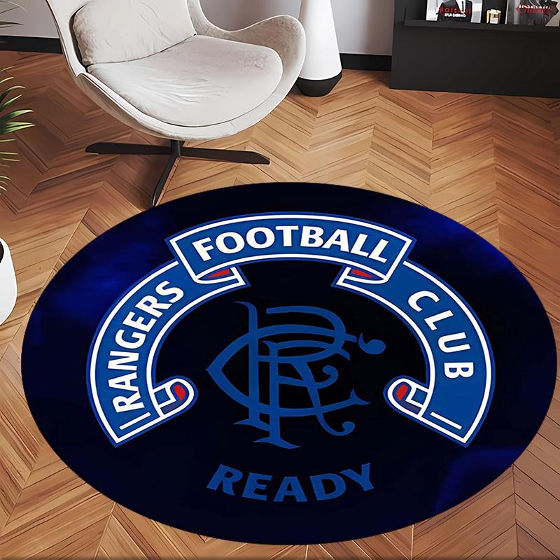 Rangers Fc (14) Round Office Rug Decorative Floor Rug for Office Bedroom Living Room and Home Space