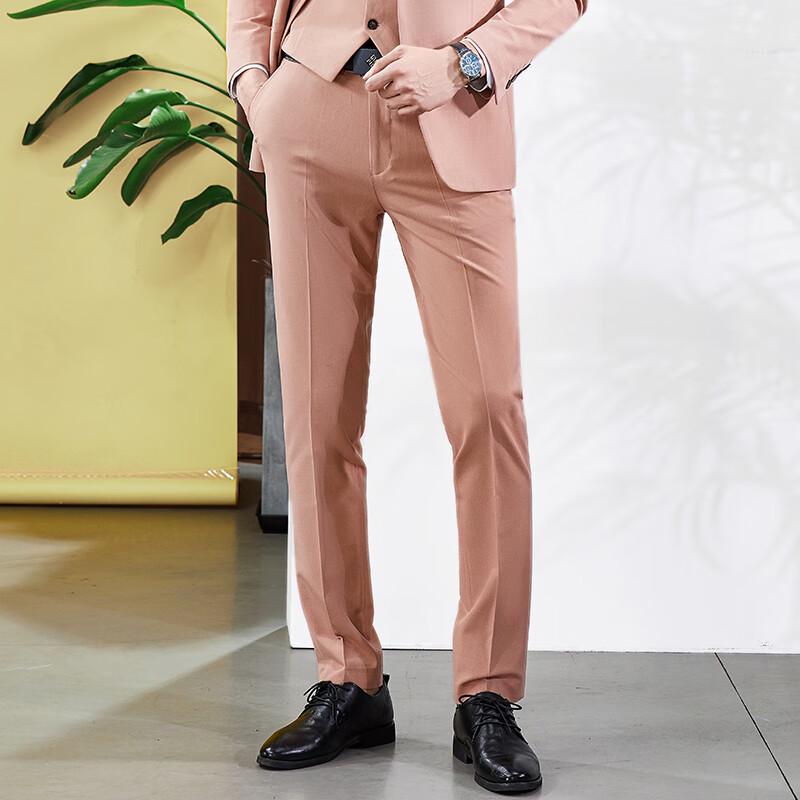 TRLOMAN Men's Business Casual Straight Leg Dress Pants