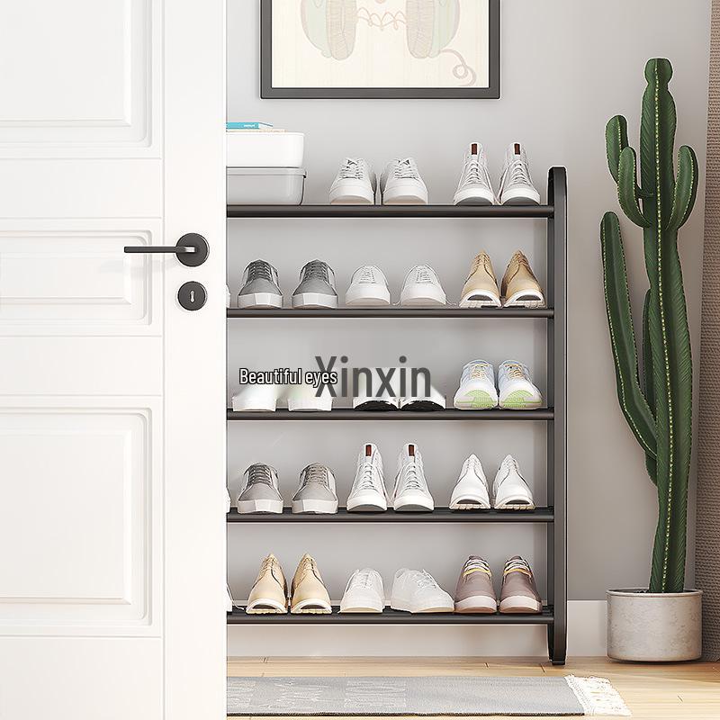 Multi-Layer Alloy Shoe Rack for Dormitory and Home Entrance Hallway